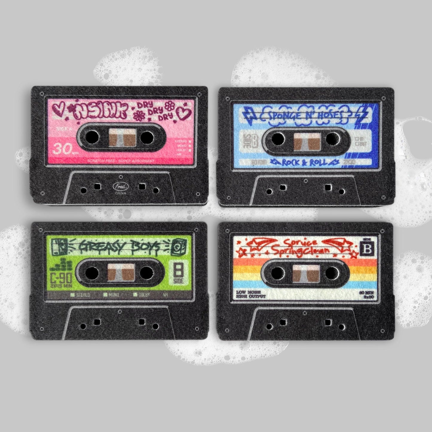 Mix Tape Cassette Sponges