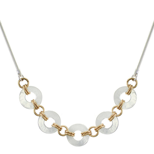 Small Double Linked Rings Necklace