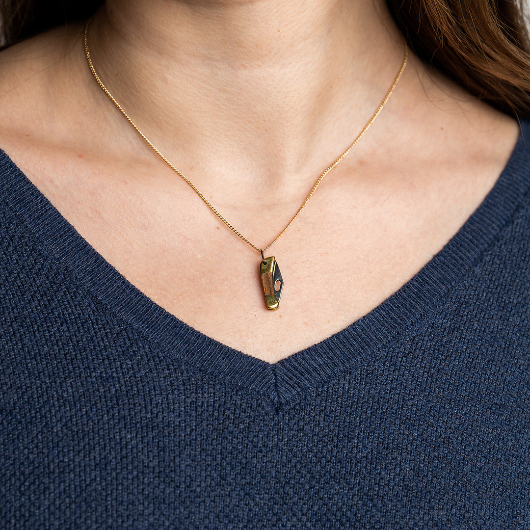 Tiny Wood Handled Knife Necklace