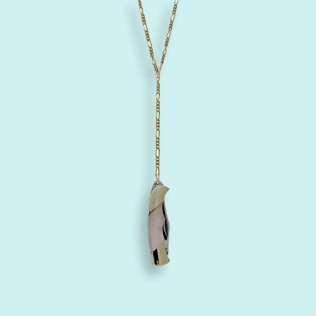 Shell Handled Knife Y-drop Necklace