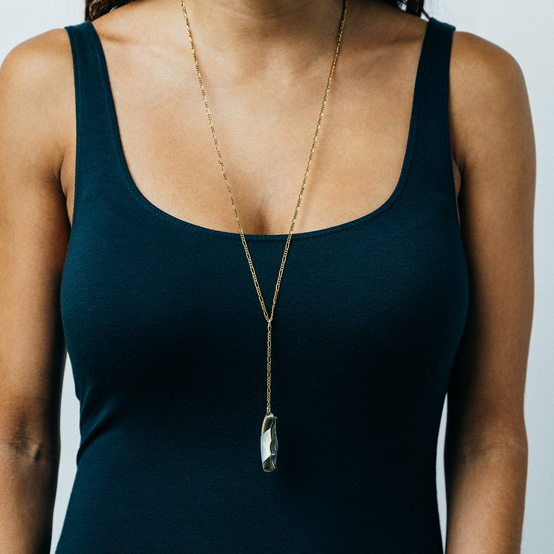 Shell Handled Knife Y-drop Necklace