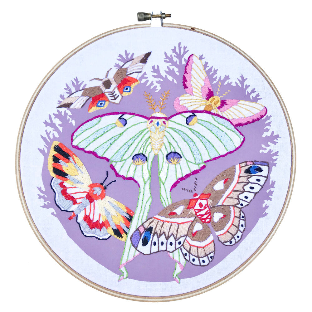 Nature Studies Embroidery Kit - Moonlit Moth