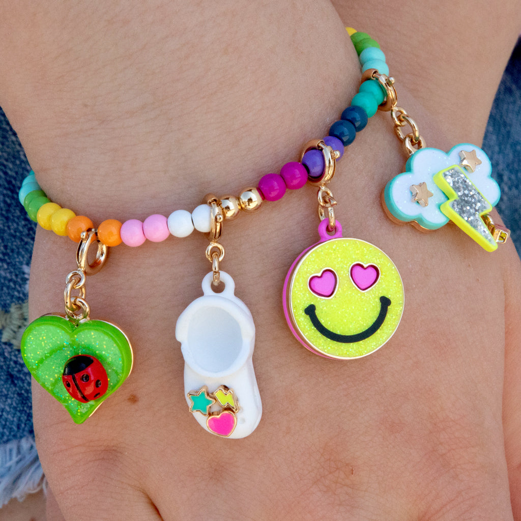 Charm It Rainbow Stretch Bead Bracelet