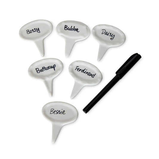 Set of 6 Oval Cheese Markers