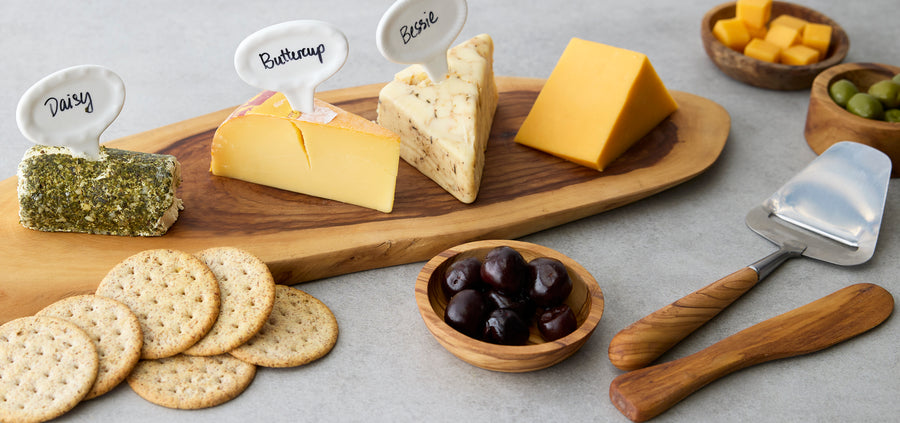 Set of 6 Oval Cheese Markers