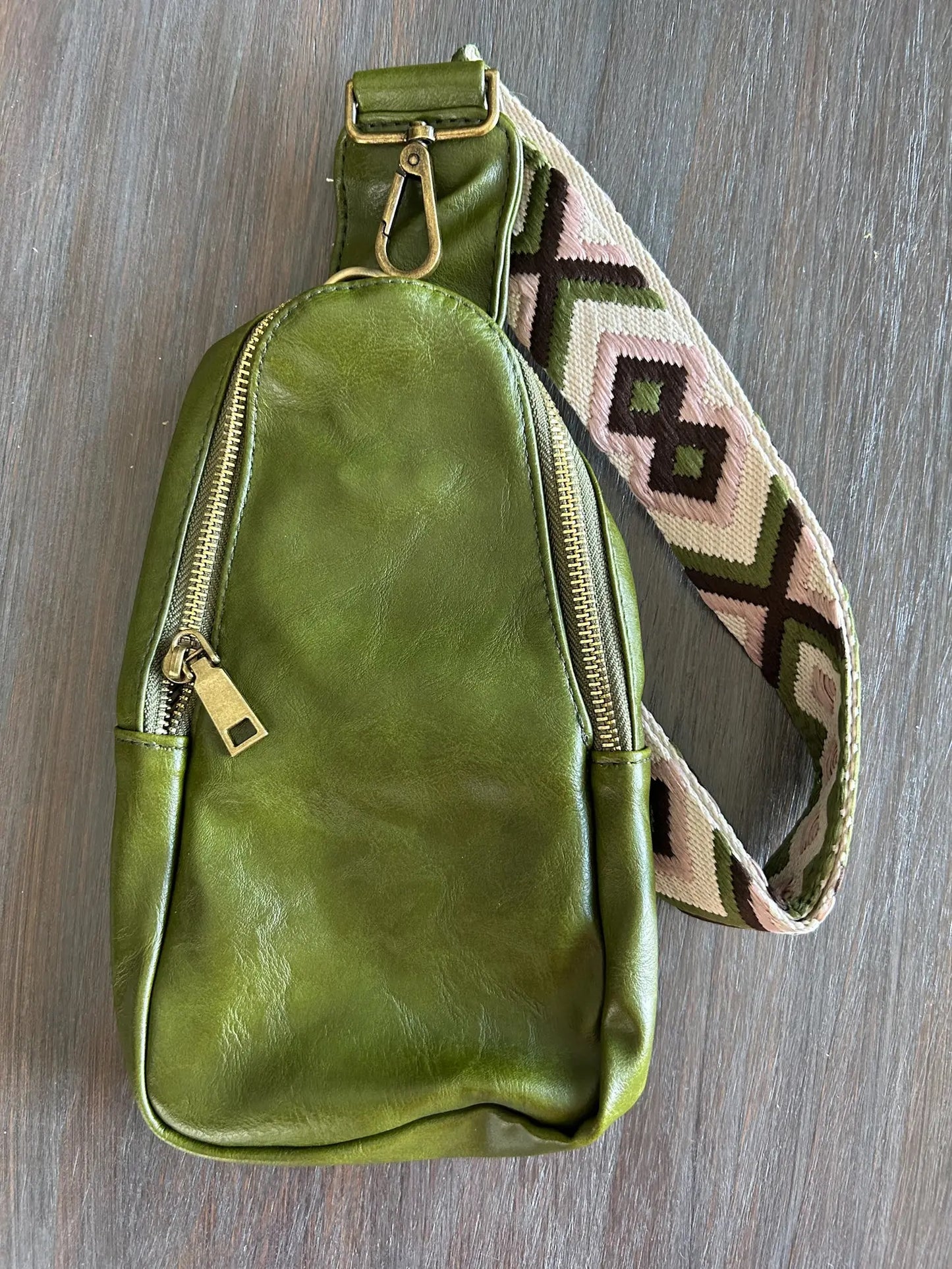 Vegan Leather Crossbody Bag