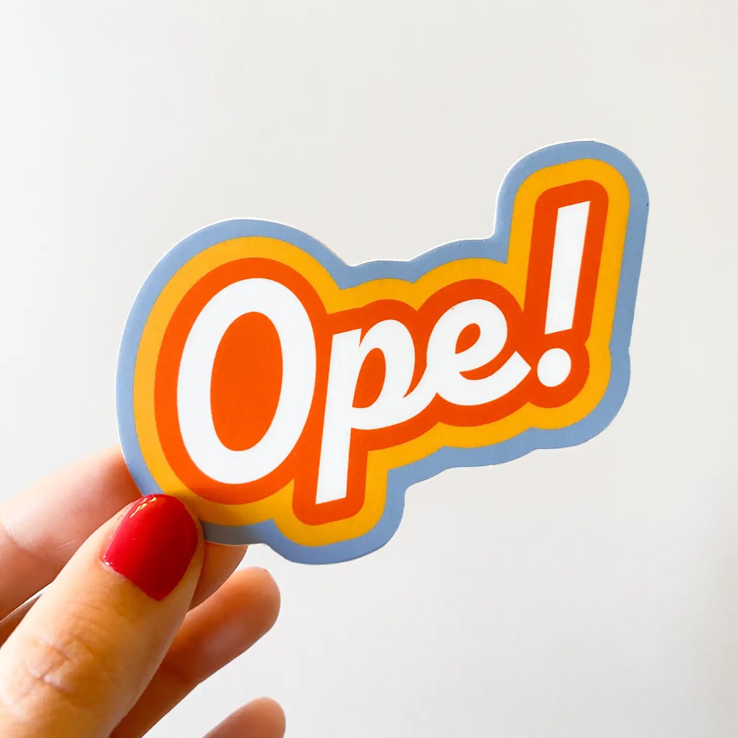 Ope! Retro Vinyl Sticker