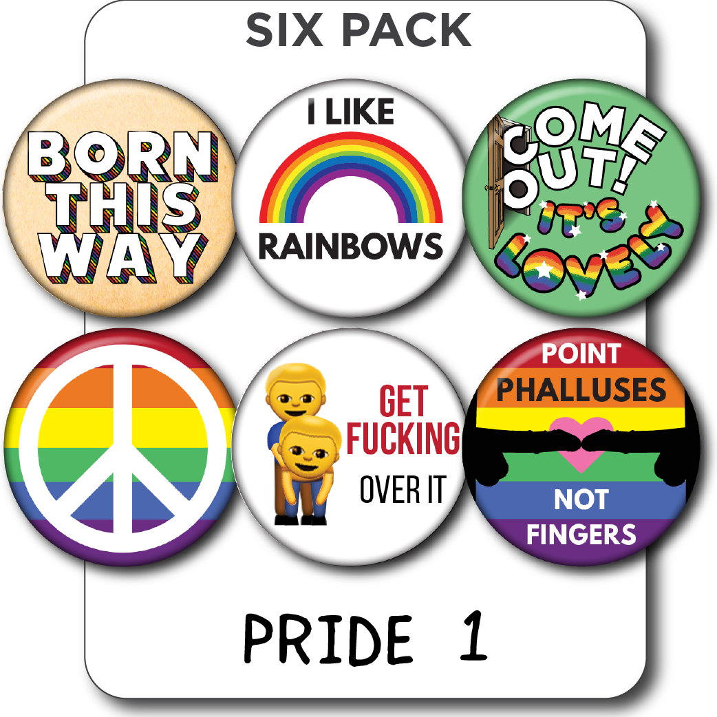 Pride 6pk of pins #1
