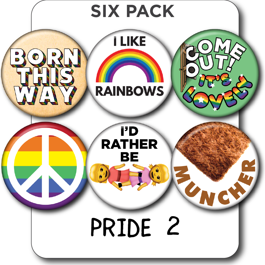 Pride 6pk of pins #2