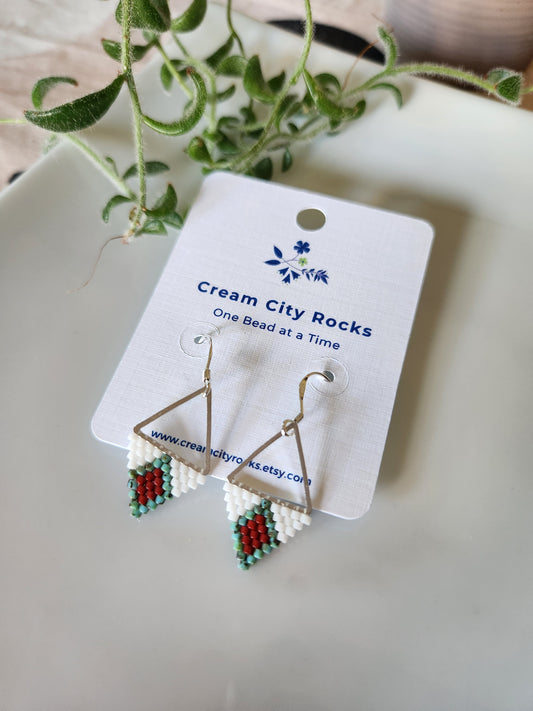 Real Milwaukee Red Earrings