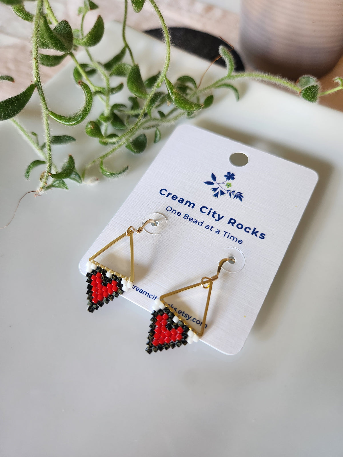 Red Hearts Earrings