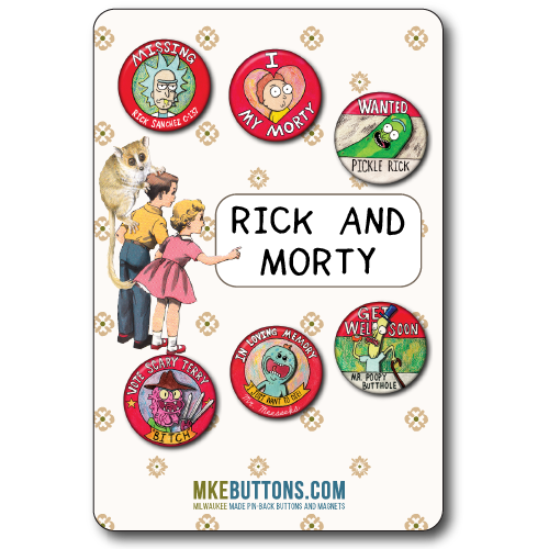 Rick & Morty 6pk of magnets