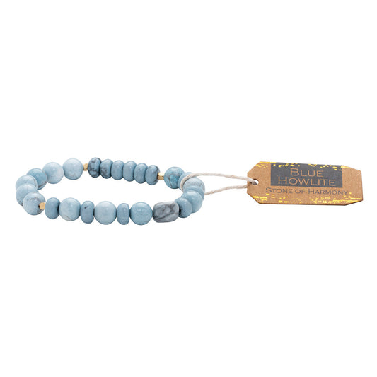 Blue Howlite Stone Bracelet