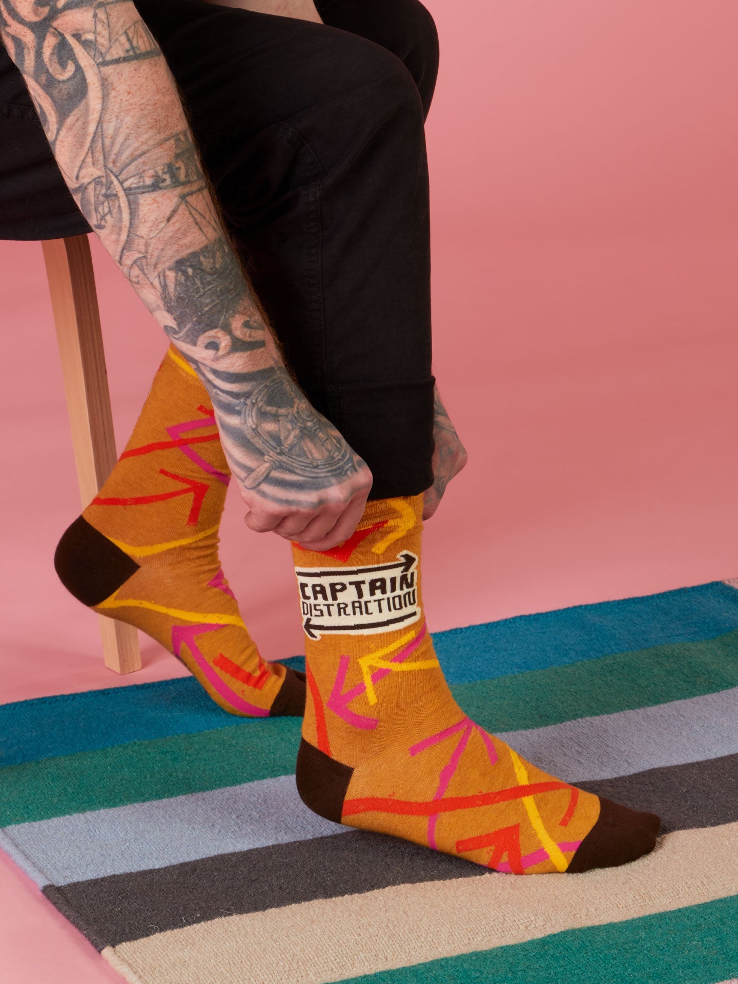 Captain Distraction Men's Crew Socks