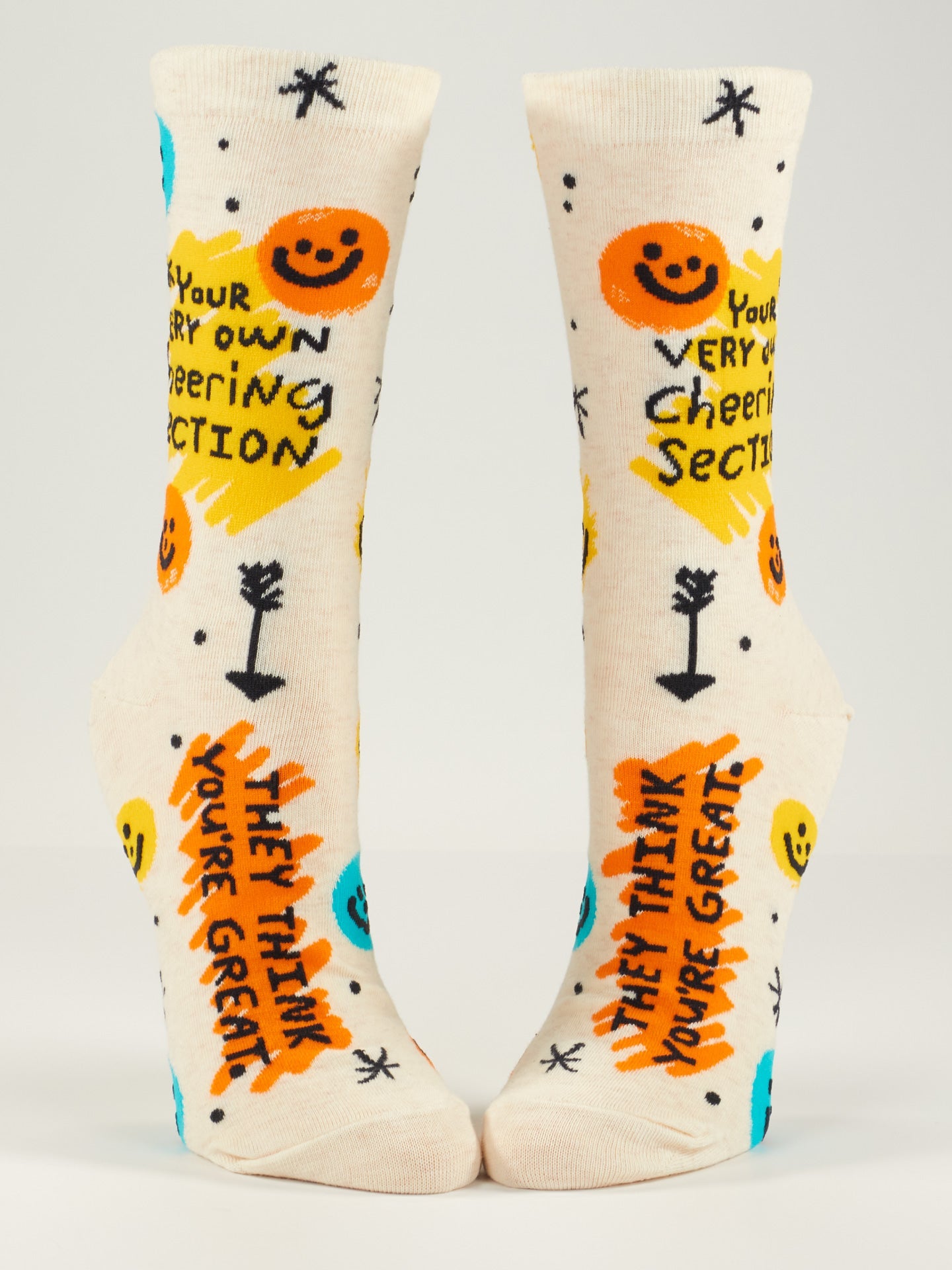 Your Very Own Cheering Section. They Think You're Great. Women's Crew Socks