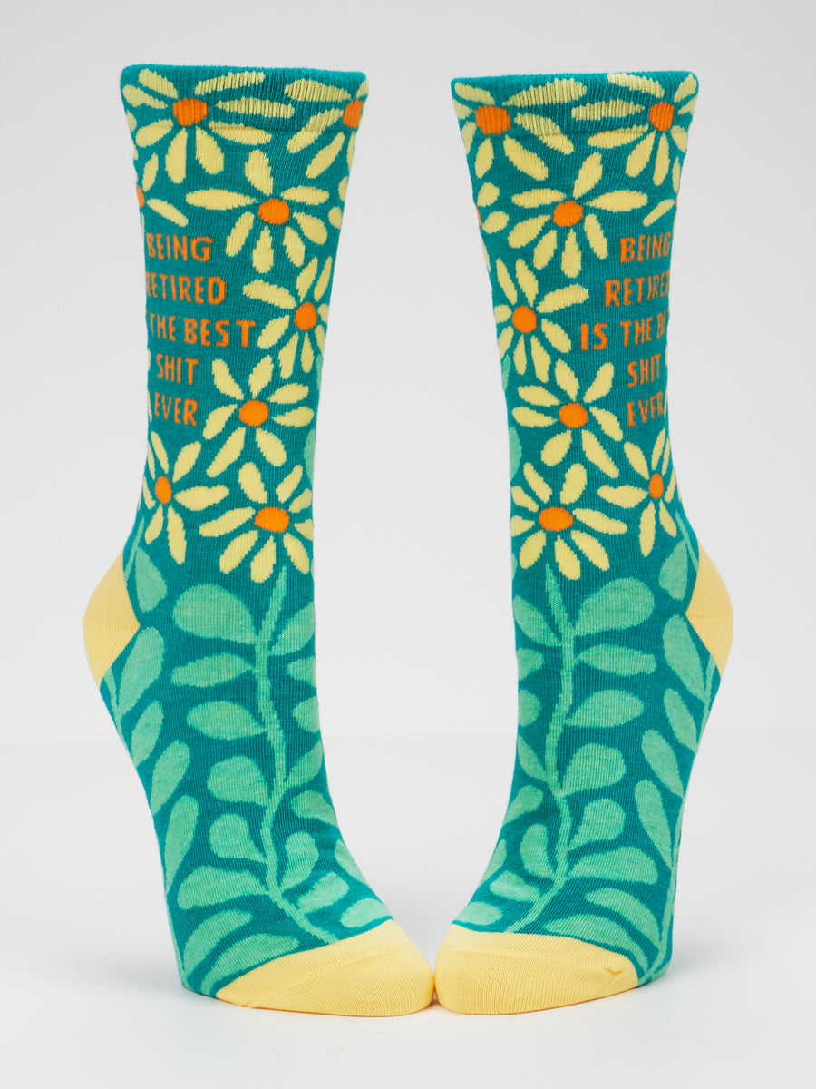 Being Retired Is The Best Shit Ever Women's Crew Socks