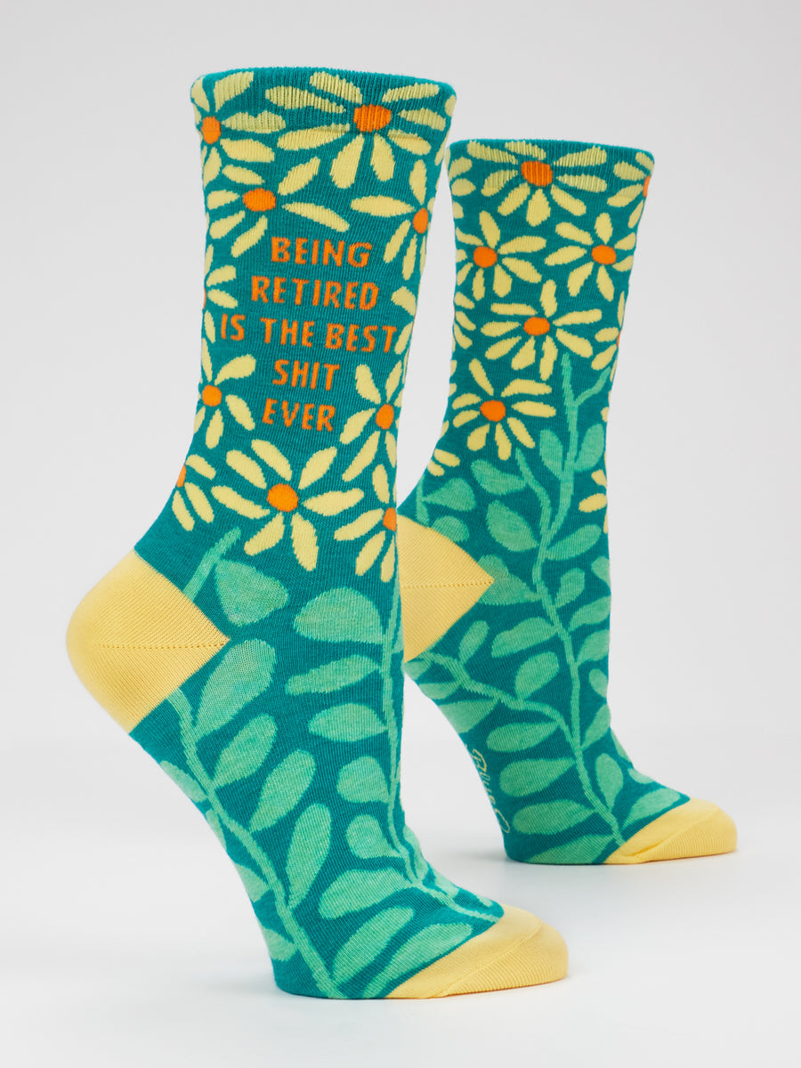Being Retired Is The Best Shit Ever Women's Crew Socks