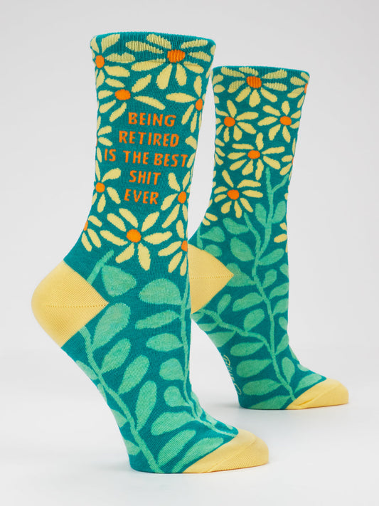 Being Retired Is The Best Shit Ever Women's Crew Socks