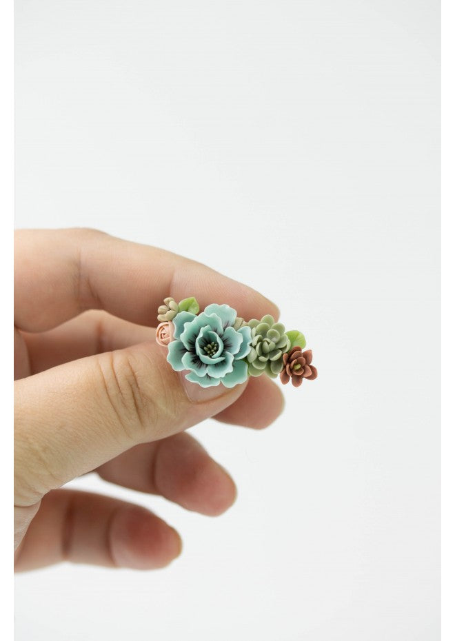 Flower Bouquet Cuff Earring