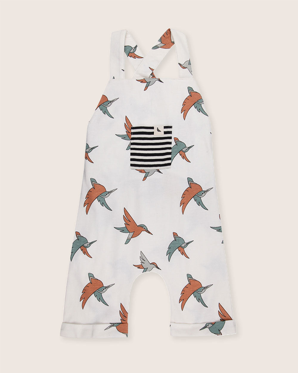 Organic Cotton Birdsong Shortie Dungaree