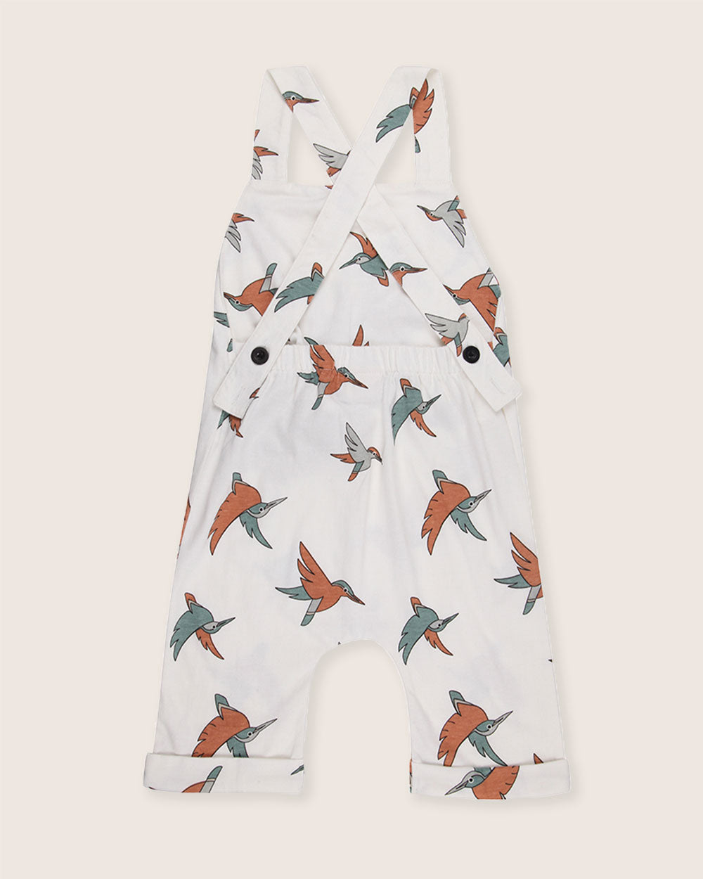 Organic Cotton Birdsong Shortie Dungaree