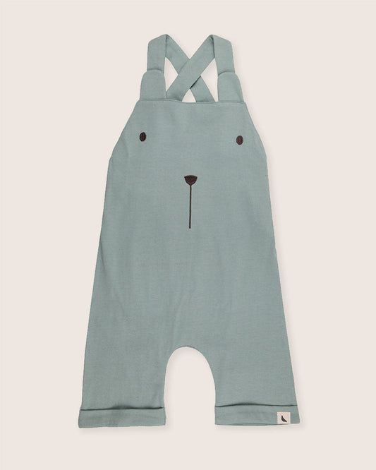 Organic Cotton Bear Shortie Dungaree