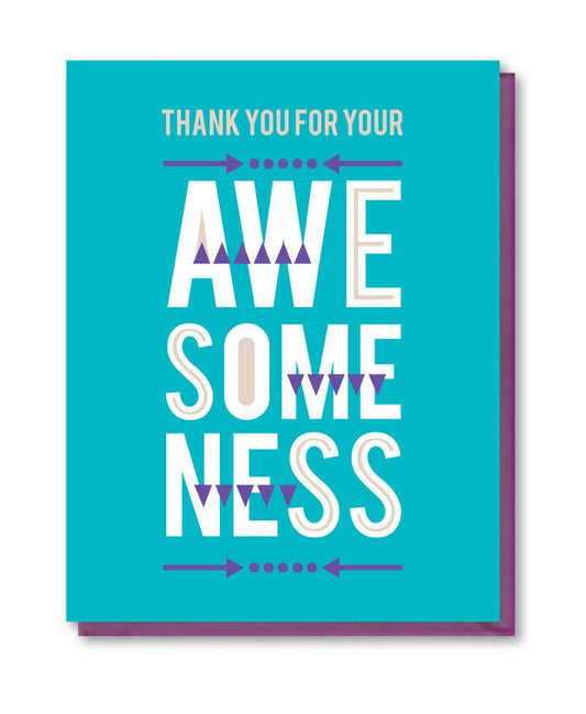 Awesomeness Thank You Card By Doodle Bird Design