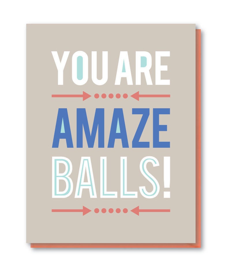 Amazeballs Thank You Card By Doodle Bird Design