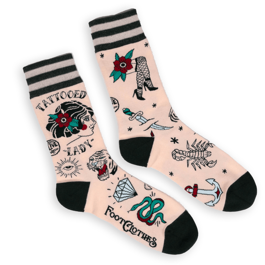 Tattooed Lady Crew Socks