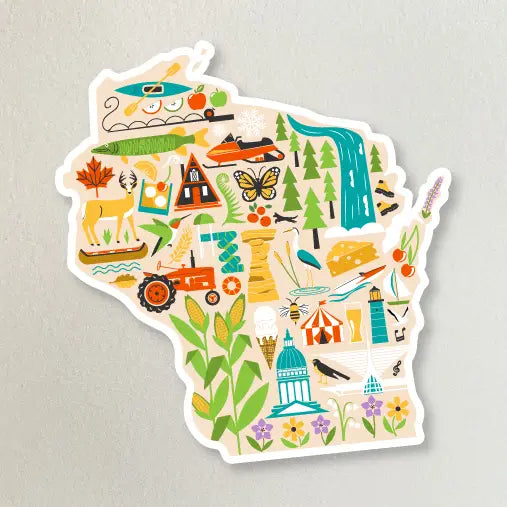 Wisconsin Icons XL Sticker