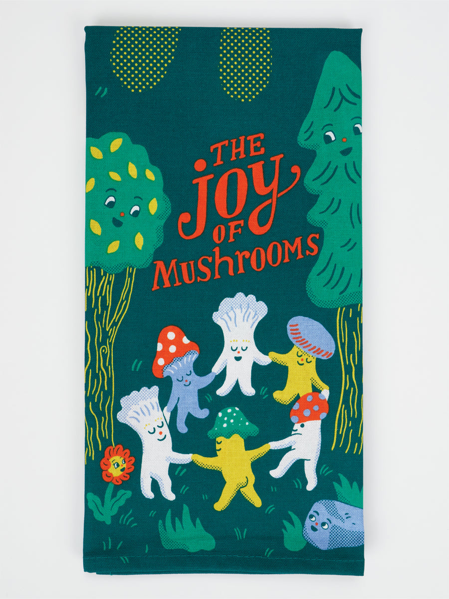 The Joy Of Mushrooms Printed Dish Towel