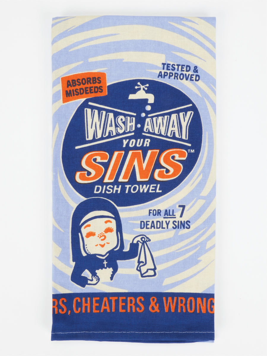 Wash Away Your Sins Printed Dish Towel
