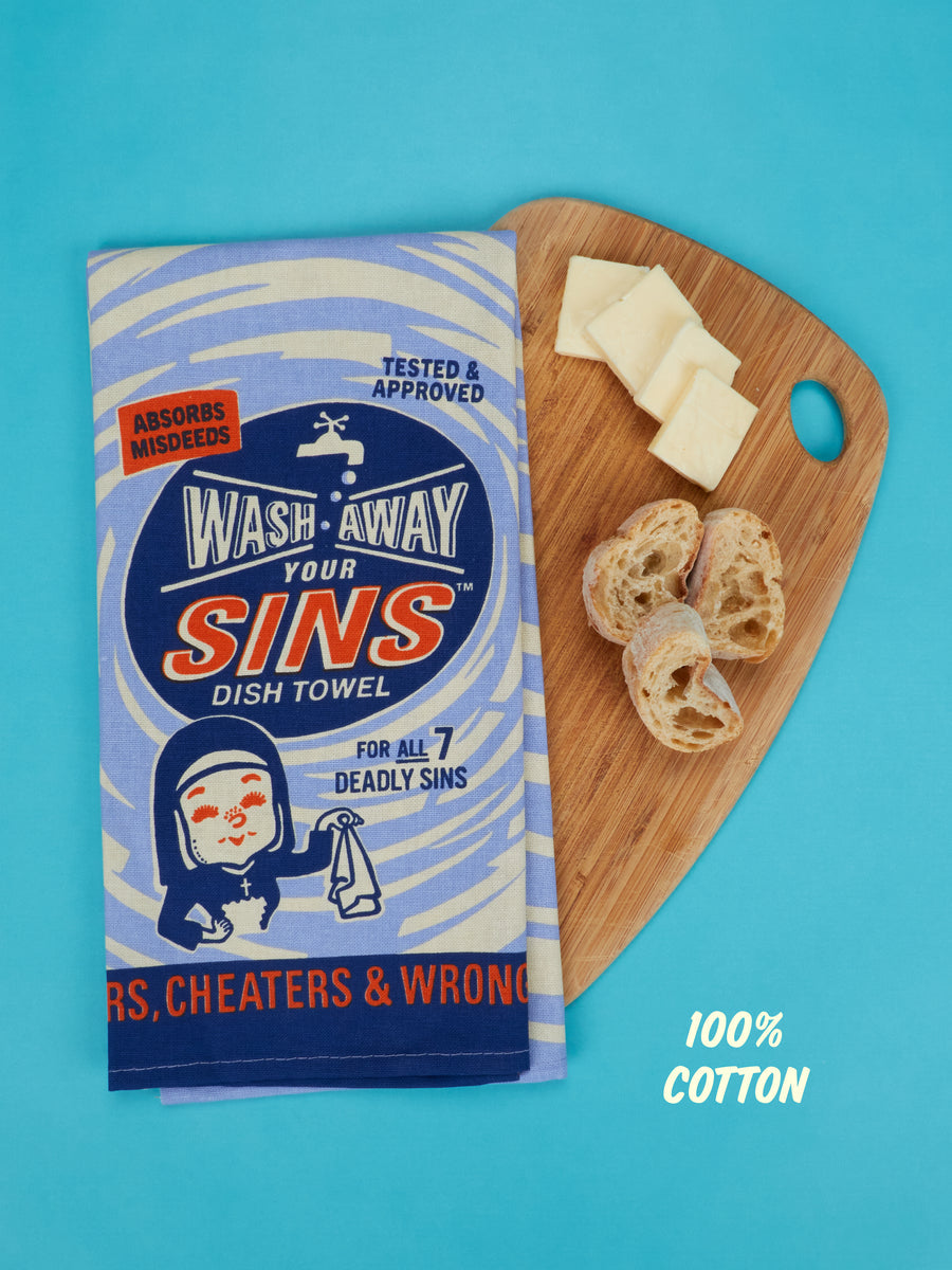 Wash Away Your Sins Printed Dish Towel