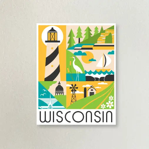 Wisconsin Scenes XL Vinyl Sticker