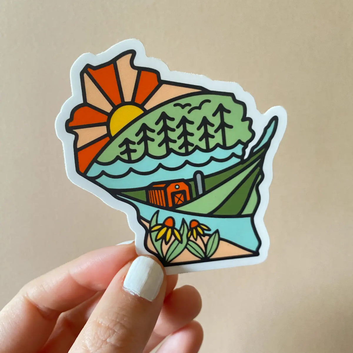 Swoon Sticker Wisconsin State Scenes Sticker – Swoon Gift Shop Milwaukee