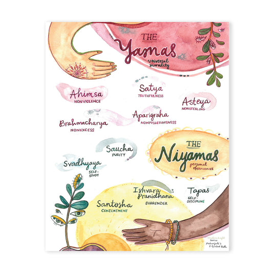 Yamas & Niyamas Art Print 8x10