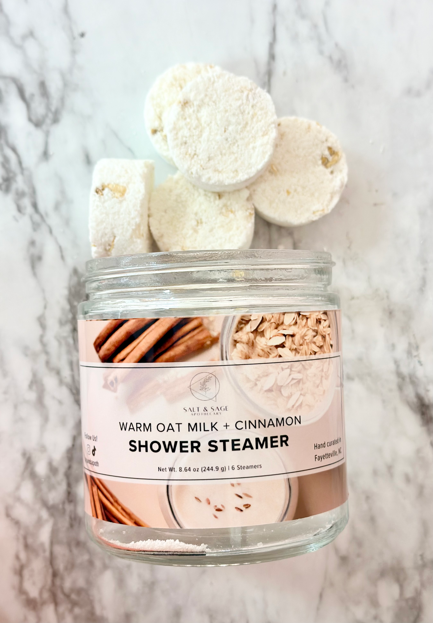 Warm Oat Milk + Cinnamon Shower Steamers- Regular