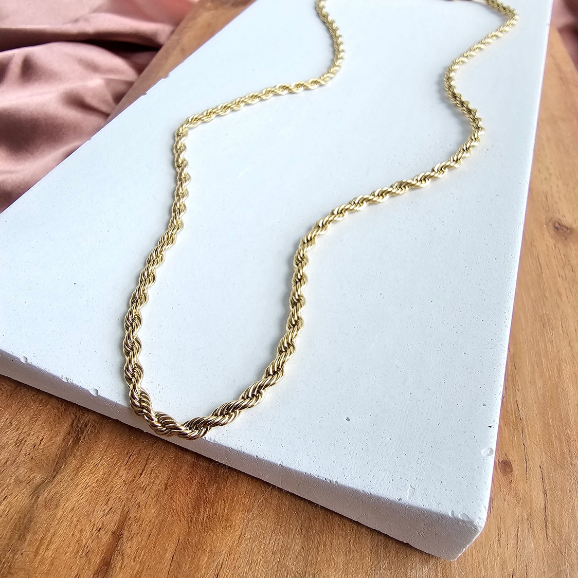 Luxe Gold Rope Chain Necklace