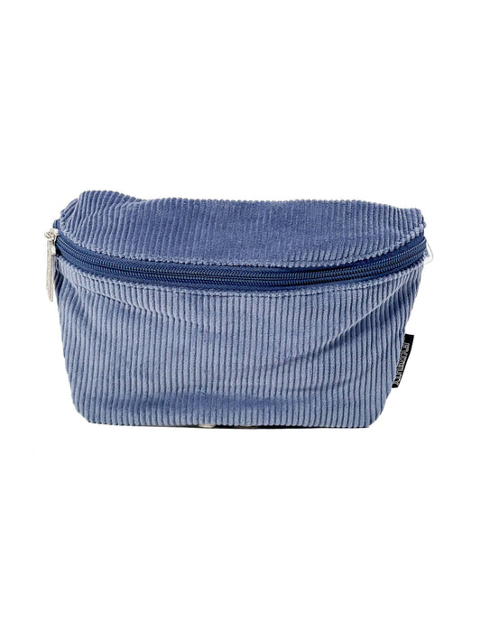 Slate Blue Corduroy Slim Fanny Pack