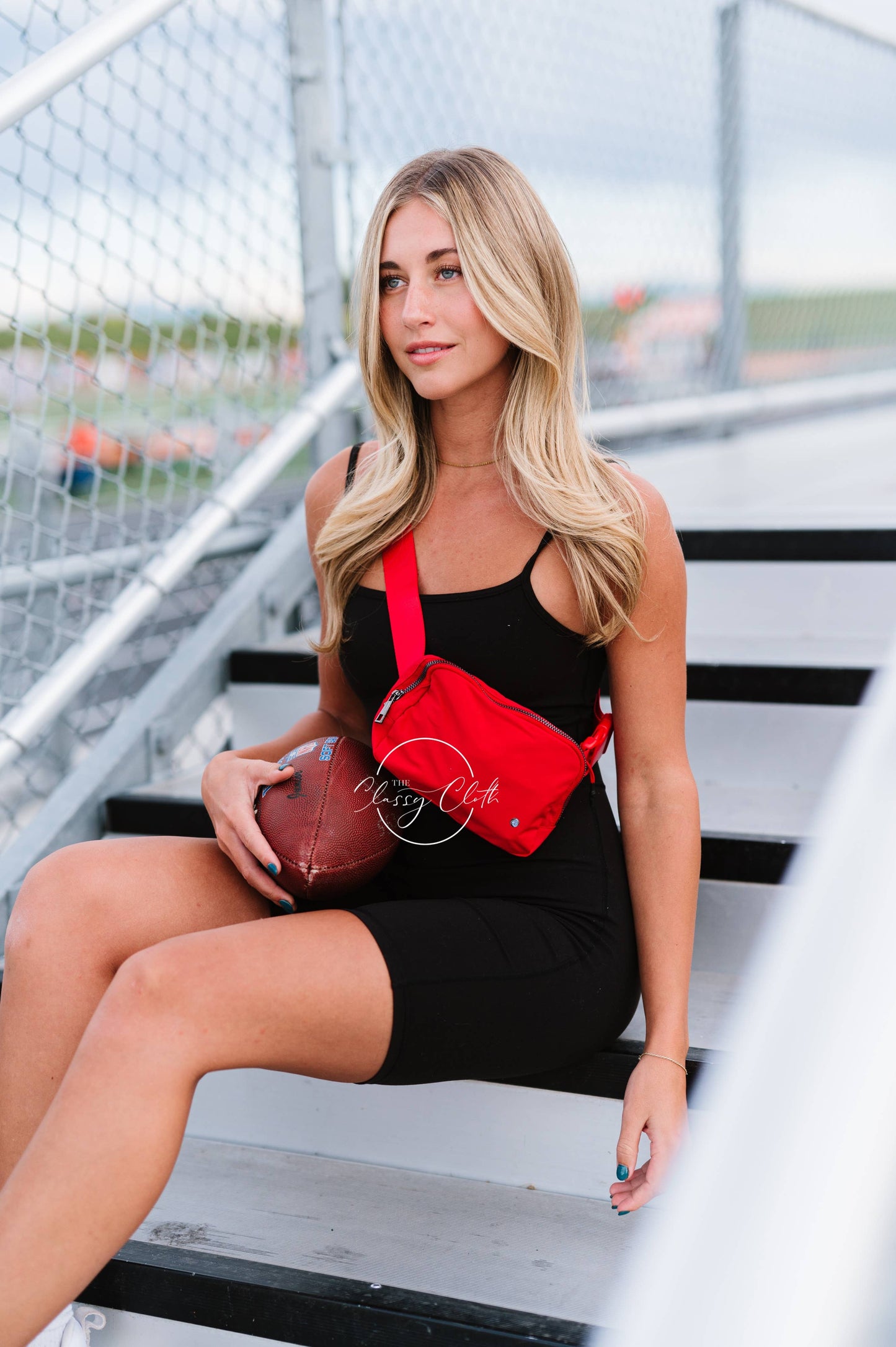 Nylon Belt Bag- Red