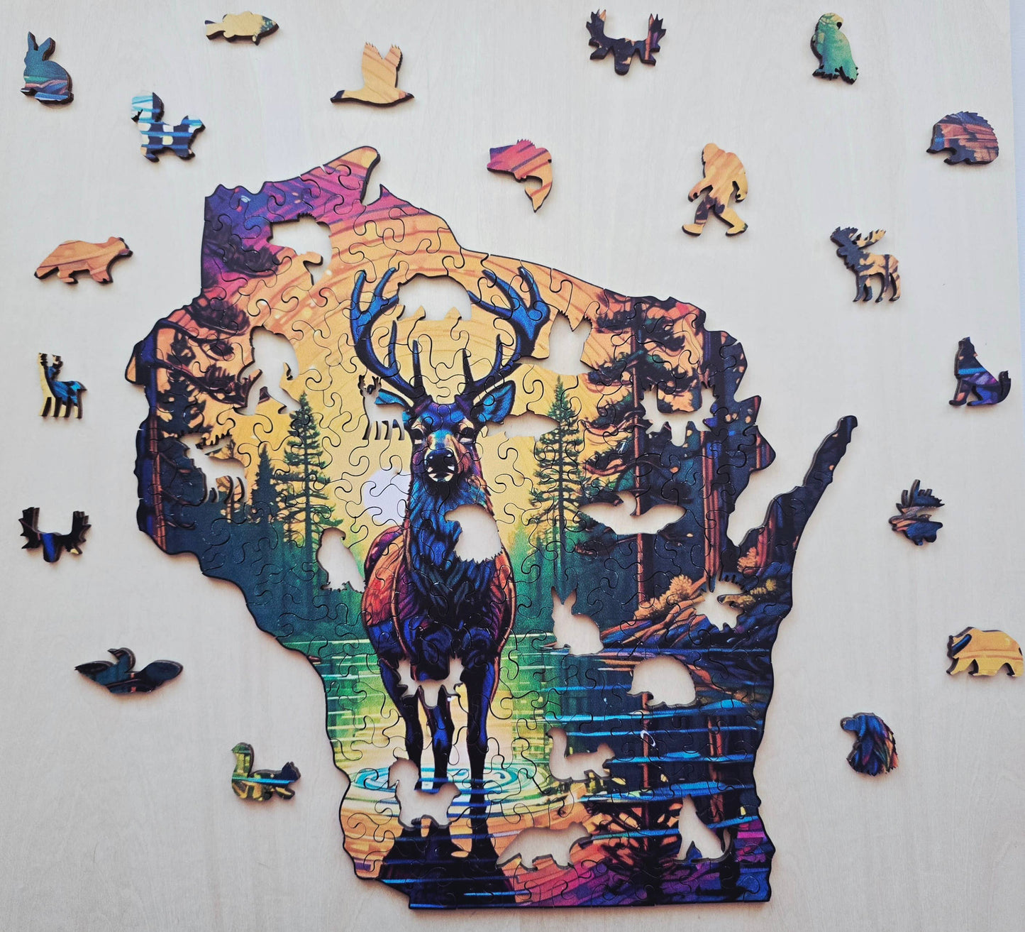 Wisconsin wooden puzzle