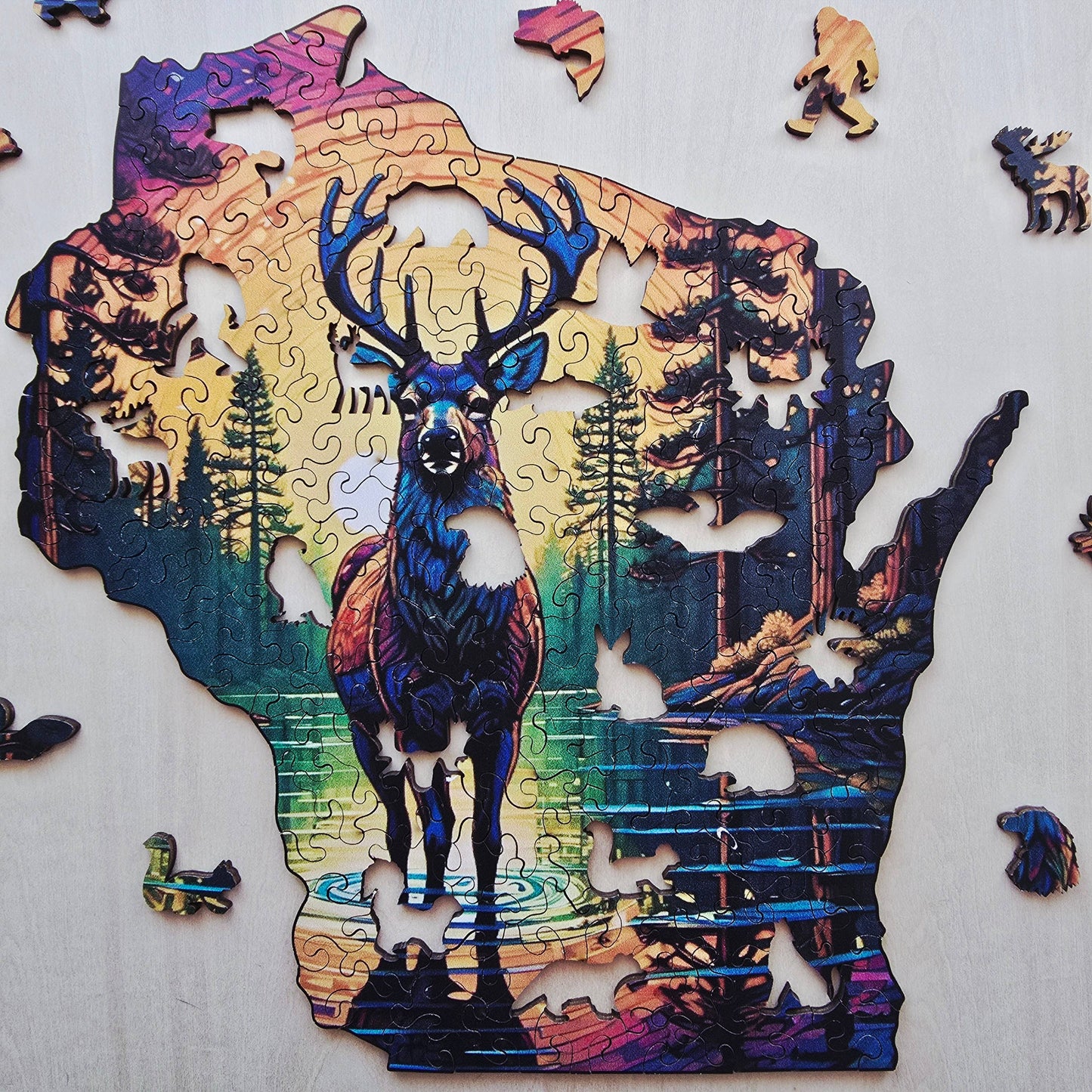 Wisconsin wooden puzzle