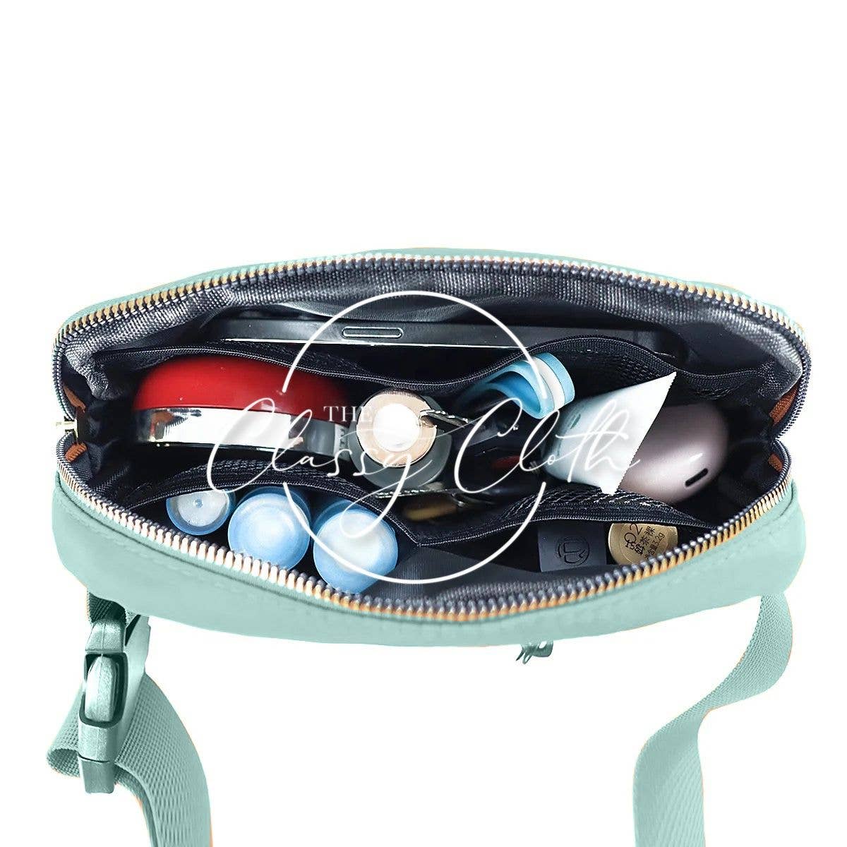 Nylon Belt Bag- Aqua