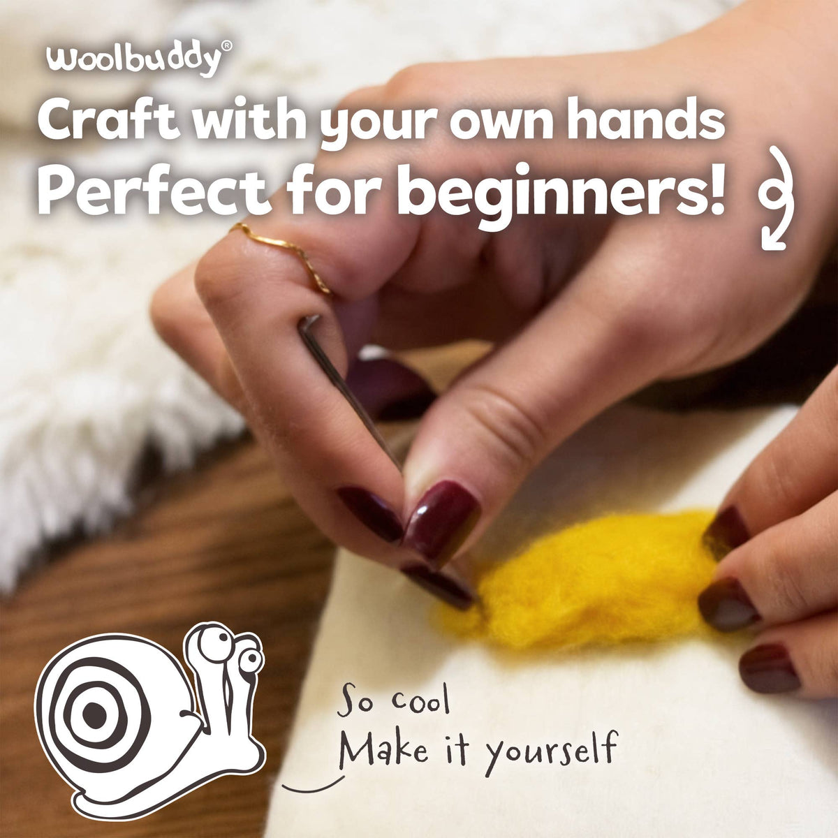 Snail Needle Felting Kit – Beginner DIY Wool Craft Gift