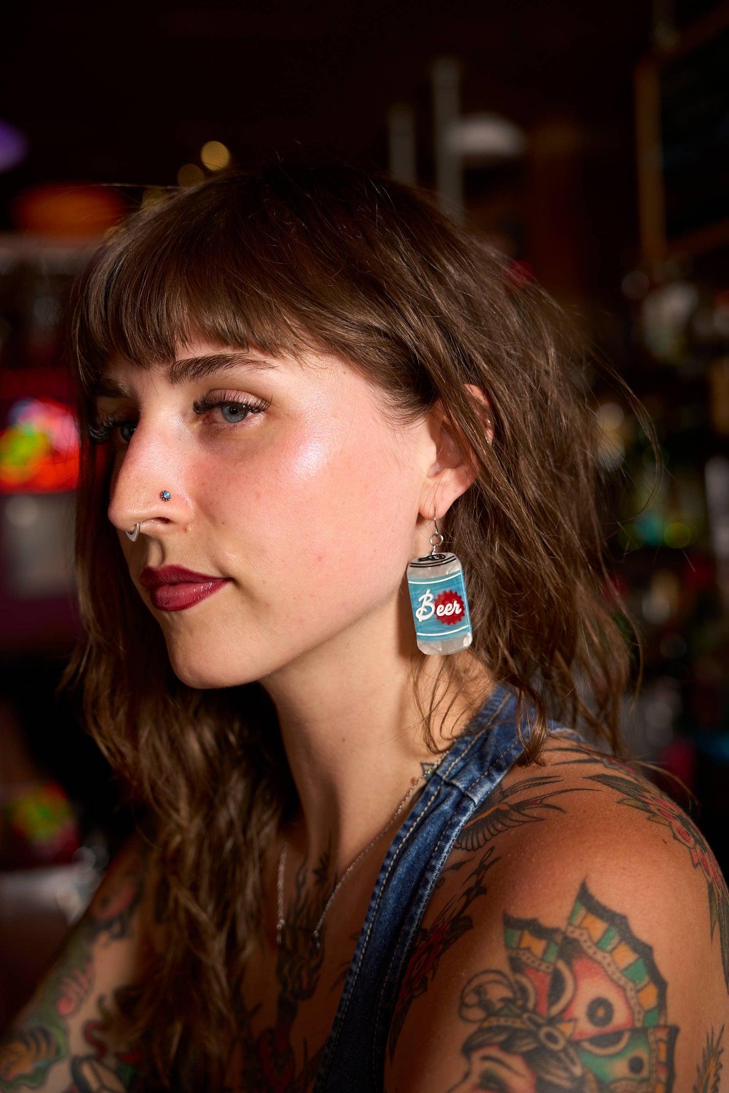 Beer Can Statement Earrings