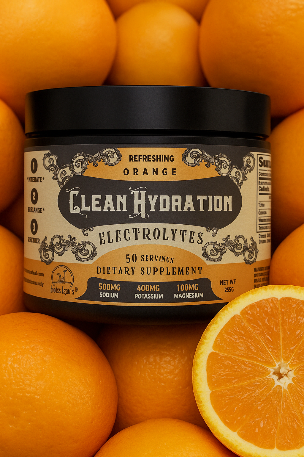 Clean Hydration Electrolytes- Orange- 50 to 100 servings