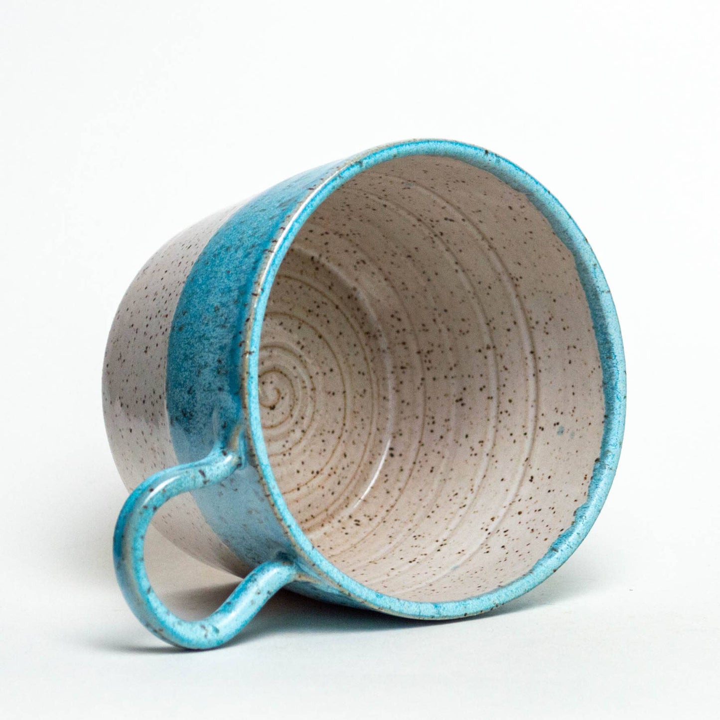 Light Blue Shave Bowl - Handthrown in Ohio, Ceramic & brush