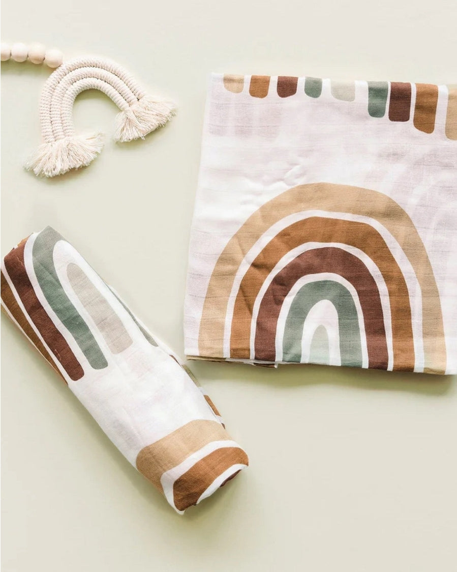 Earthy Muslin Blanket by Lucky Panda Kids