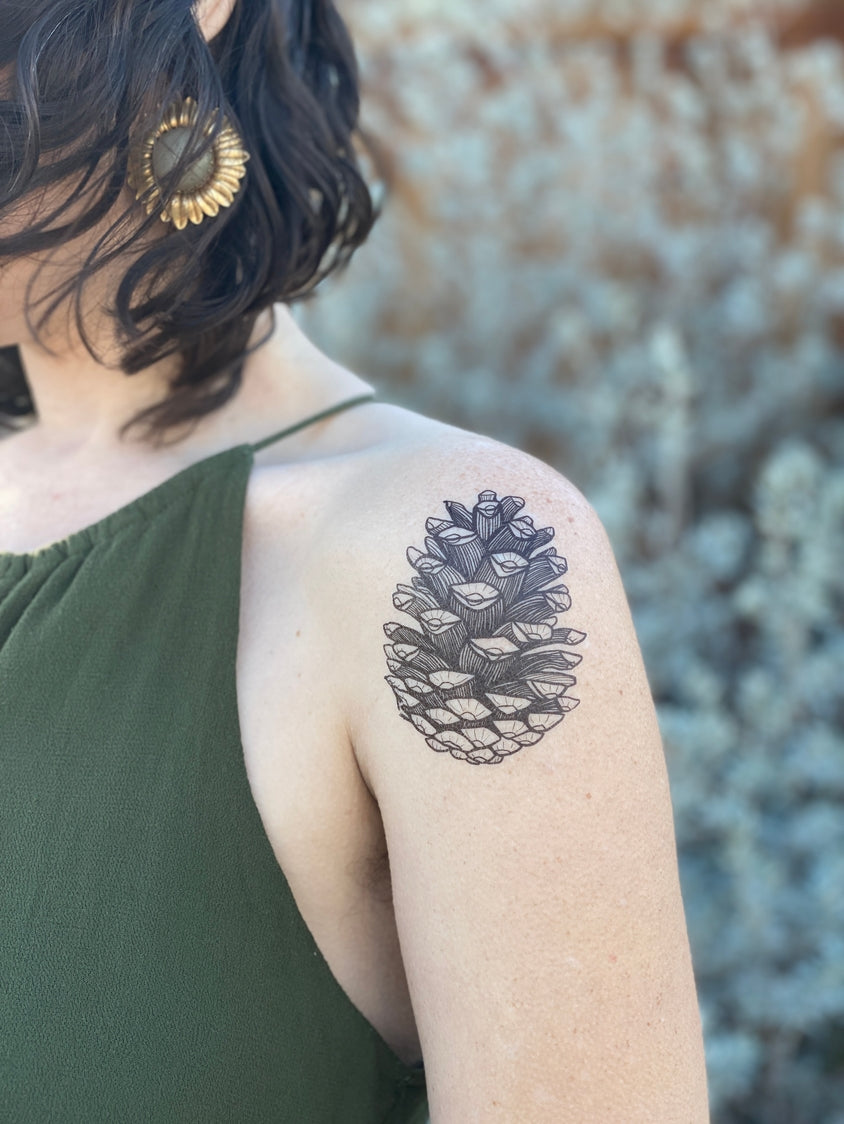 Pinecone Temporary Tattoo 2-Pack