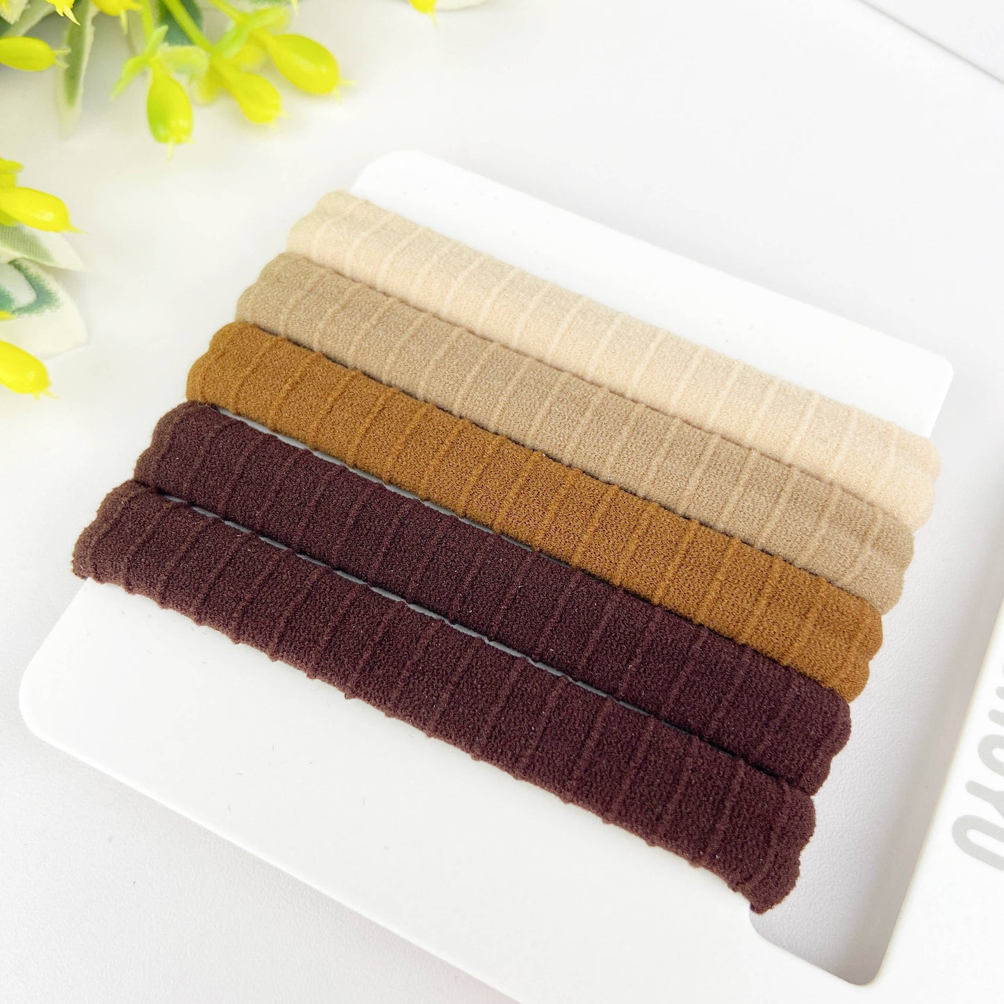 5pcs High elastic daily basic rubber band ponytail hair tie